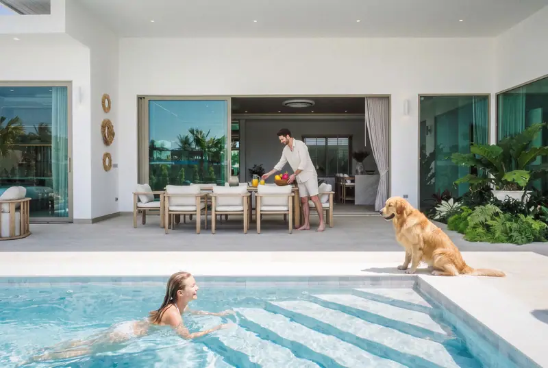 A late-morning swim