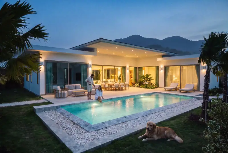 Blue hour at home