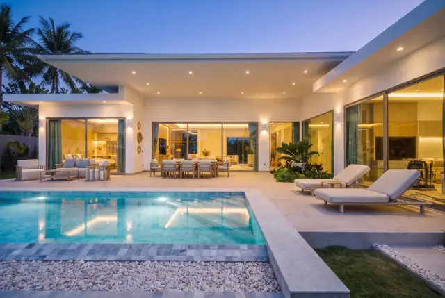 The Villa at Blue Hour