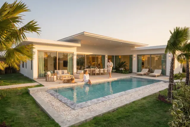 The Villa at Golden Hour