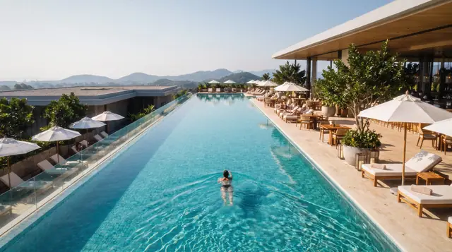 The Rooftop Pool From Above