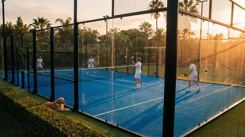 Padel at golden hour